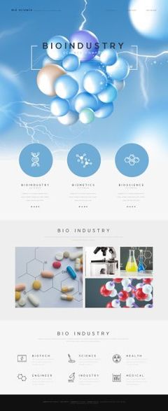 生物科技研發(fā)基因藥物實(shí)驗(yàn)醫(yī)療網(wǎng)頁